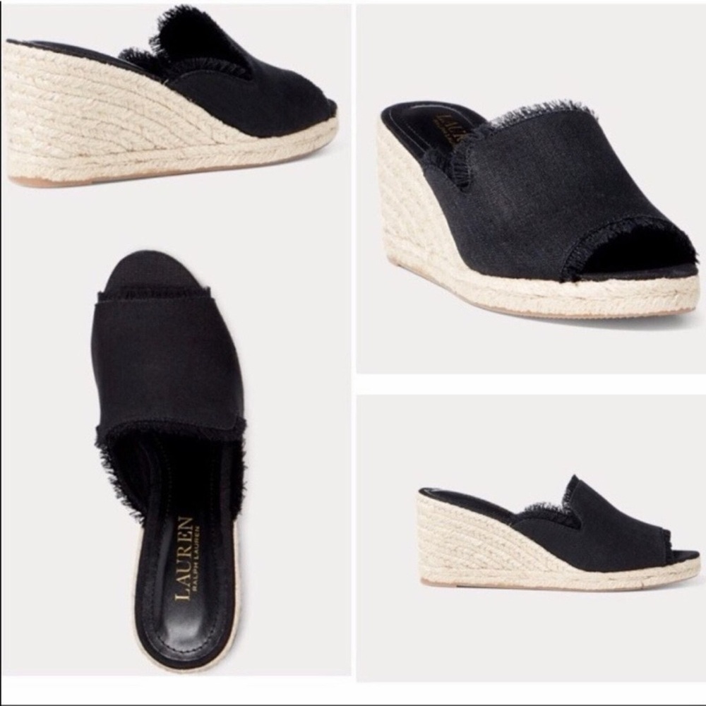 Lauren by Ralph Lauren‎ Carlynda Espadrille Wedge Sandals Size 9